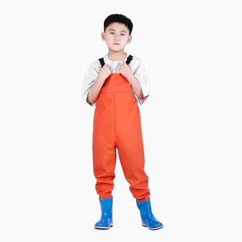 Wansiman Bambino Trampolieri per Torace,Caccia Pantaloni da Pesca,Waders con Stivali,Scafandro,Impermeabile,Traspirante,Unisex,per Amanti Pesca Sportiva,Giardinaggio,Amanti Pesca Sportiva