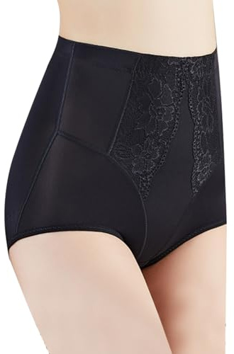 GUSXPPD Culotte Sculptante Ventre Plat, Taille Haute Invisible, Femme, Noir, L