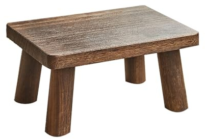 CHZIMADE Wooden Stool Foot Rest Stools Plant Stand Indoor Step Stool Portable One Step Stools for Home Decoration 30CM #3