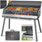 KESSER® Klappgrill tragbarer Camping Grill mit Gestell | Holzkohlegrill aus pulverbeschichtetem Stahl inklusive Grillrost, Grillmatte & Tragetasche | Faltbar BBQ ideal für Camping, Picknick & Angeln