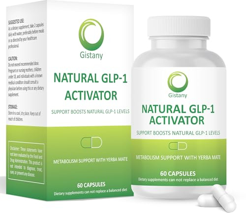 Gistany Natural GLP-1 Activator, Metabolism Support Supplement with Yerba Mate, Garcinia Cambogia Green Tea, White Kidney Bean Extract,