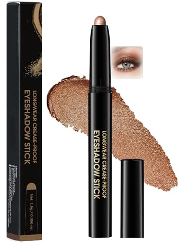 Cream Eyeshadow Stick, Coffee Brown Shimmer, Twist-Up, 1.6 g, 1 Count | Cream-To-Powder Texture, Buildable Colour, Finger Or Brush Application, Lids, Lash Line Or Highlight Areas, 1.6 g Stick
