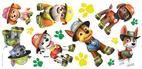 RoomMates RMK3611GM Paw Patrol Jungle Peel and Stick Giant Wall Decals