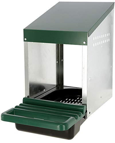 Kerbl Hobbyfarming pondoir, 1 Compartiment, boîte à œufs, Vert foncé, 26 x 52 x 43,5 cm, métal galvanisé, Poules, avec Trappe Amovible