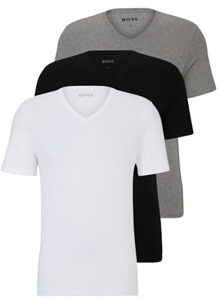 HUGO BOSS Herren T-Shirt Vn 3p Co T-Shirt, Assorted-pre-Pack,M