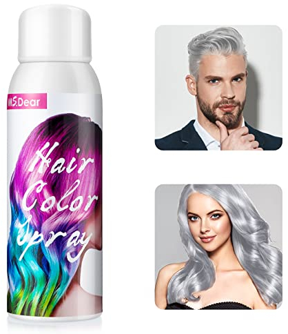 Spray Temporal De Color Para El Cabello Blanco, Spray Temporal De Color Para El Cabello De Un Solo Uso, Teñido Rápido, Fácil De Lavado Para Cosplay De Halloween, Adecuado Para Niños Y Adultos -100ml