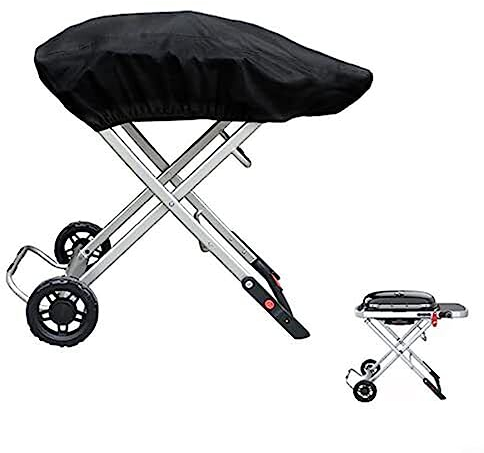 Grillabdeckung Wetterfest, 101X49x25cm Winterfest UV Beständiges Grill Abdeckung Weber 9010001 Traveler Tragbarer Gasgrill, 210D Oxford Gewebe Robust Schutzhüllen Für Gartenmöbel