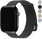 Fullmosa Compatible avec Bracelet Apple Watch 49/46/45/44/42mm(Series 3 2 1) pour Hommes, ceinture iwatch en acier inoxydable pour iWatch Ultra 2 1 Series 10 9 8 7 6 5 4 3 2 1 SE 49/46/45/44/42mm Noir