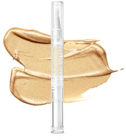 VIOLA HOUSE Ombretto Glitter, Liquido Metallizzato Brillante per Look Occhi Scintillanti, Stick ad Alta Pigmentazione, Eyeliner Liquido a Lunga Durata (Oro Caldo)