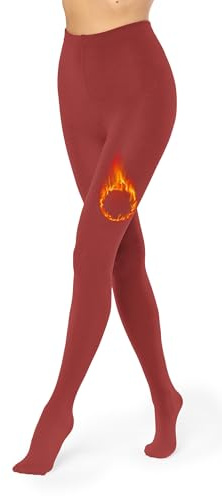 Merry Style Collant Thermique Femme Collant Femme Hiver Legging Collant Polaire grande taille Legging Thermique Femme Collants thermiques pour femme MS-ATX-442 (Vin, 3XL/4XL)