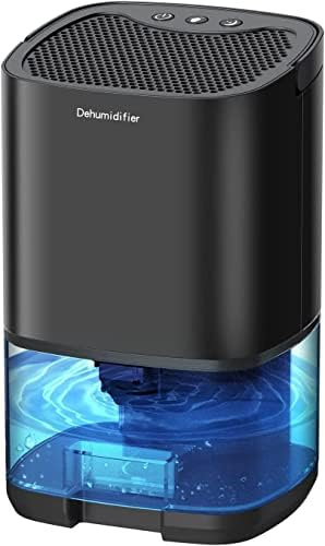 Aotomee Déshumidificateur pour la maison, 1000mL avec arrêt automatique, 258 sq ft Petit déshumidificateur portable ultra silencieux contre l'humidité et la moisissure, Chambre à coucher Salle de bain