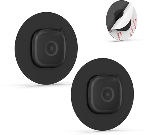 2Pack for Tile Mate Case with 3M Adhesive Sticker, Waterproof Anti-Lost Fabric Holder for Tile Life360 Mate Tracker Hidden Tile Holder for Backpacks/Luggage/Camera Bags/Purses etc (Black & Black)