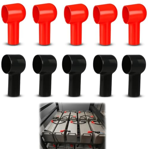 10PCS Capuchons De Protection Isolants Pour Bornes De Batterie,Capuchons Flexibles 50×26 mm,Anti Parasite Bougie De Protection Batterie Universels,Bateaux