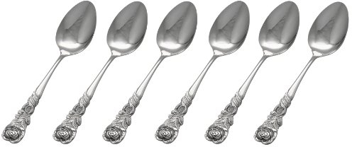 GRÄWE Kaffeelöffel 6 Stück Rosendekor