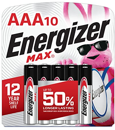 Energizer MAX AAA Batteries (10 Pack), Triple A Alkaline Batteries