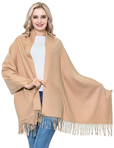 vimate Men camel Scarf, Spring Fall Winter Wram Gray Long Scarves for Women (UK-camel)