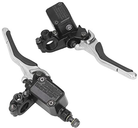 OUKENS Maniglia del freno, 1 paio di leva del cilindro del freno del manubrio sinistro destro in lega di alluminio del motociclo con tanica di olio per YQ50 Aerox 1997-2013