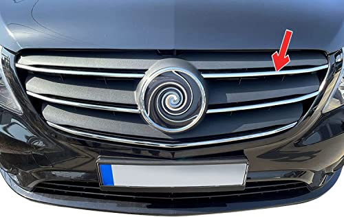 Listas de Parrilla válidas para MERCEDES VITO | W447 | 2020+ (Facelift) Moldura Cromada Acero Inoxidable Embellecedor Cromo Frontal Tiras cromadas de Radiador