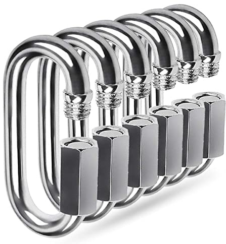 Quick Link, Ekunbuy 304 Stainless Steel Heavy Duty Locking Clips Chain Connector Repair Link Buckle for Swing Outdoor Camping
