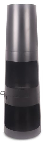 Casa Mia Primo Wood-Burning Chiminea - Modern Design Patio Heater for Garden with Log Storage