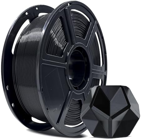 FLASHFORGE 3D-Drucker-Filament, PLA PRO Filament 1,75 mm, 1 kg Spule, Maßgenauigkeit +/- 0,02 mm für FDM 3D-Drucker, bessere Zähigkeit und kein Verknoten (Schwarz)