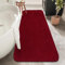 Rururug Badezimmermatte Weiche Mikrofaser Badematte, Badezimmerteppich Groß Bad Teppich 120x50cm, rutschfeste Waschbar Badvorleger, Rot
