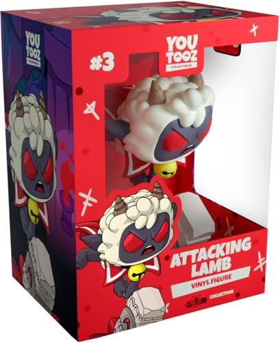 Youtooz You Tooz Attacking Lamb 4.5 Vinyl Figure, Official Licensed Collectible from Cult of The Lamb Videogame Cult of The Lamb Collection