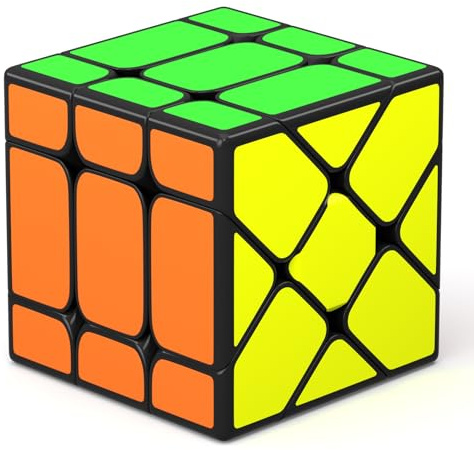 Vdealen Irregularidad Speed Cubo Magico Magic Cube, Liso Cubo de Velocidad para Usuarios Avanzados, Festivo Cumpleaños Regalo para Niños Adolescentes Adultos(Fisher Cube)