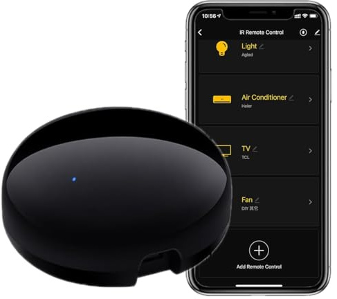 Mini WiFi-IR Controllo Telecomando Universale Infrarossi per Condizionatore d'Aria TV DVD Utilizzando Tuya Smart Life App, Controllo Vocale, Funziona con Alexa/Google Home