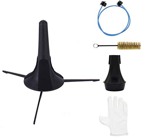 RuiJOTWAT Trumpet Maintenance Cleaning Care Kit (Stand Valve Brush Snake Brush Mute Glove)