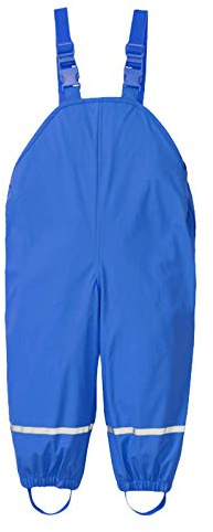 Kids Waterproof Rain Trousers Unisex Boys Girls Mud Dirty Proof Pants with Reflective Strip Outdoor Overtrousers Lightweight Thin School Play Cycling Rainwear for Age 1-10 Years Black Red 14 11-12 15