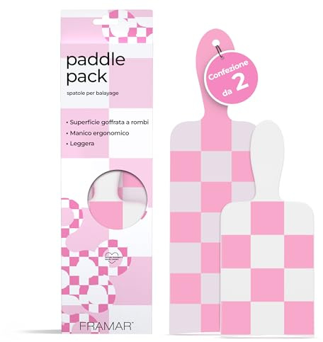 FRAMAR Tablero de Coloración Del Cabello Balayage - Paleta de Tinte Para Resaltar el Kit de Tinte Para el Cabello, Kit de Tinte Para el Cabello Balayage Para Peluquería, Rosa y Blanca - 2 Unidades