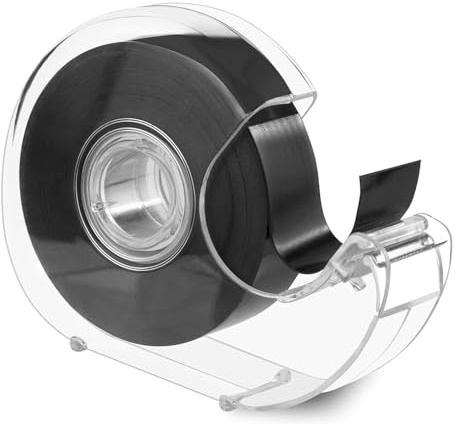 Bande Magnétique Adhésive 8m - Autocollante et Réutilisable - pour cartes postales, photos et tableaux blancs - Inclut Dérouleur Pratique