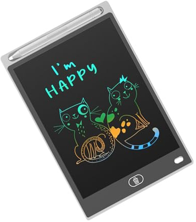 Tablette d'écriture LCD couleur 8,5 réutilisable et portable pour enfants, bureau, école, bloc-notes électronique portable