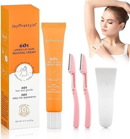 Crema Depilatoria Facial Mujer, Crema Depilatoria para Labios, para Labio Superior, Piernas, Brazos, Axilas, Mejillas