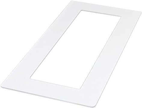 kekef Acrylglas Dekorrahmen klar 1fach 2fach 3fach 4fach, beidseitig benutzbar glänzend oder entspiegelt, Tapetenschutz Wandschutz für Lichtschalter und Steckdosen (antireflex 3-fach)