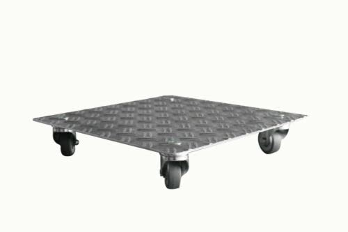 Pflanzenroller AluGrip-V200 bis 200kg Blumenroller Untersetzer Indoor Outdoor (Aluminium Duett 5/6,5mm, 750x750mm)