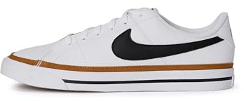 Nike Court Legacy, Turnschuhe, Weiß/Schwarz-Desert Ochre-Gum Light Brown, 38.5 EU