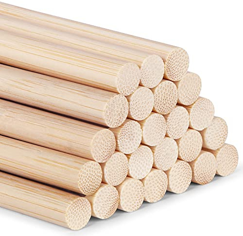 AUSYDE Varillas de bambú para manualidades (10mm x 25)