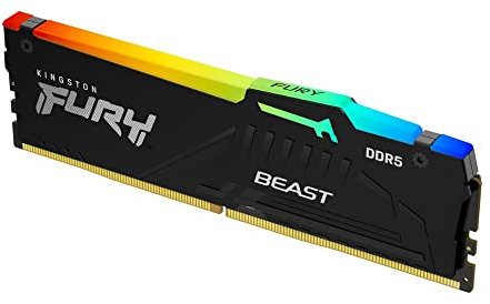 Kingston FURY Beast Black RGB 64GB (4x16GB) 5600MT/s DDR5 CL40 DIMM Desktop Gaming Memory Kit of 4 Intel XMP - KF556C40BBAK4-64