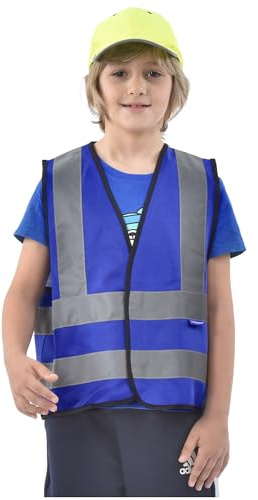AYKRM 2-5Y Blue Child's High Vis Reflective Safety Vest - High Visibility for Kids 2-5Y