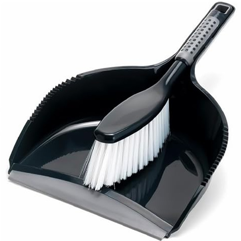 Dustpan and Brush Sets Short Handle Large Capacity Perfect for Comfortable Indoor Outdoor Kitchen Yard Garden Garage & Floor Sweeping Including Carpets