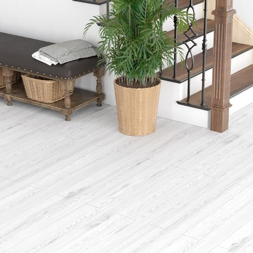 Oxdigi Suelo de PVC Autoadhesivo 1,8 m², Aspecto de Madera, Baldosas de Vinilo Engrosadas, para Puerta de Entrada, Salón, Cocina, DIY, Recortable, 60 x 300 cm
