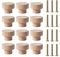 Jinsion Möbelknöpfe Holz, 12 Stück Holz Schubladengriff mit Schrauben,35 x 25 mm Runde Natürliche Holzknauf für Schrank, Kommode, Wohnzimmer, Schubladen, Schrank, Küche, Schminktisch