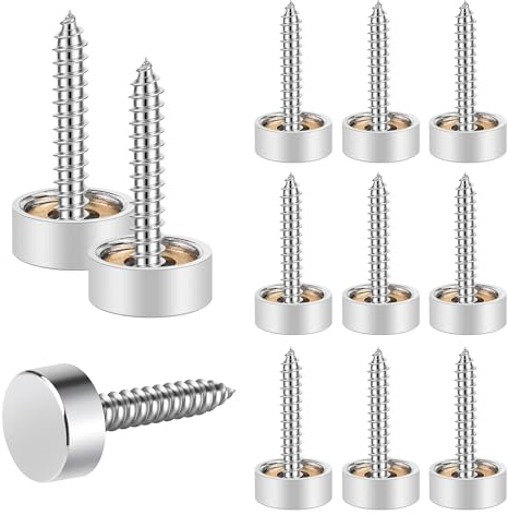 20Piezas Tornillos de Espejo,12mm Tapas Decorativas Acero Inoxidable | 20Piezas Tornillos de Espejo,12mm Tapas Decorativas Acero Inoxidable