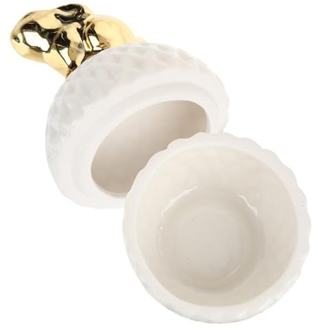 SAFIGLE Boîte Boîte à Bijoux En Céramique Organisateur De Bijoux Cas Organisateur De Stockage De Jouets Mariage Conteneurs Petit Récipient Décoration Porcelaine Blanche