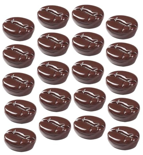 YARNOW 25Pcs Realistic Coffee Beans Model Versatile DIY Craft Accessories for Hair Clips Phone Cases and Photography Props for Creative Decorations and Scrapbooking
