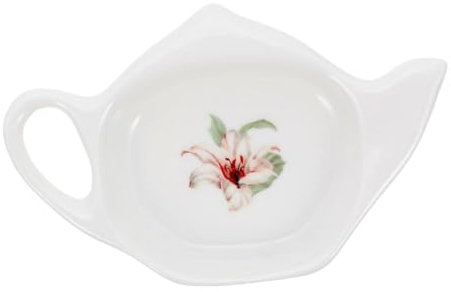 Sosoport Porta Bustine Di Tè in Ceramica Vassoio Sottobicchiere Piattino Per Bustine Di Tè Poggia Cucchiaio Accessorio Utilizzabile Come Portaspezie o Contenitore Per Salse