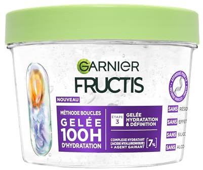Garnier Fructis Metodo riccioli – Gelatina per capelli idratazione e definizione per capelli ricci – arricchita con acido ialuronico e agente guainante – per tutti i tipi di riccioli – 370 ml