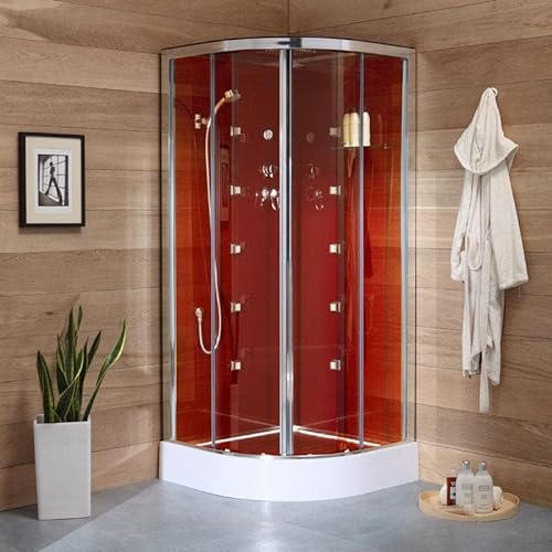 Kiamami Valentina - Cabina box doccia con idromassaggio 90x90 semicircolare | Cosmo